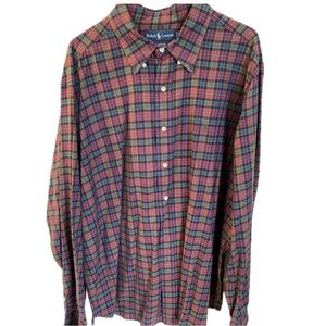 Ralph Lauren ‘Classic Fit’ button down, red/green/black plaid, XXL.